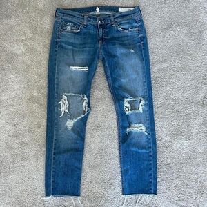 LIKE NEW! Rag & Bone distressed jeans in Dre style size 27